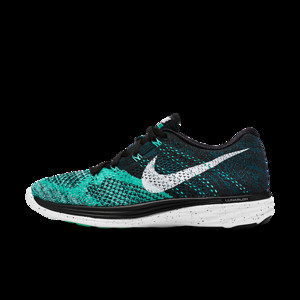 Nike Womens WMNS Flyknit Lunar3 Black Hyper Turquoise Marathon Running | 698182-005