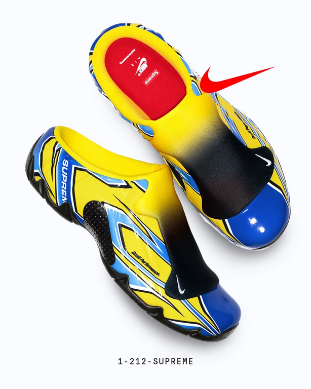 supreme nike clogposite blue yellow release date