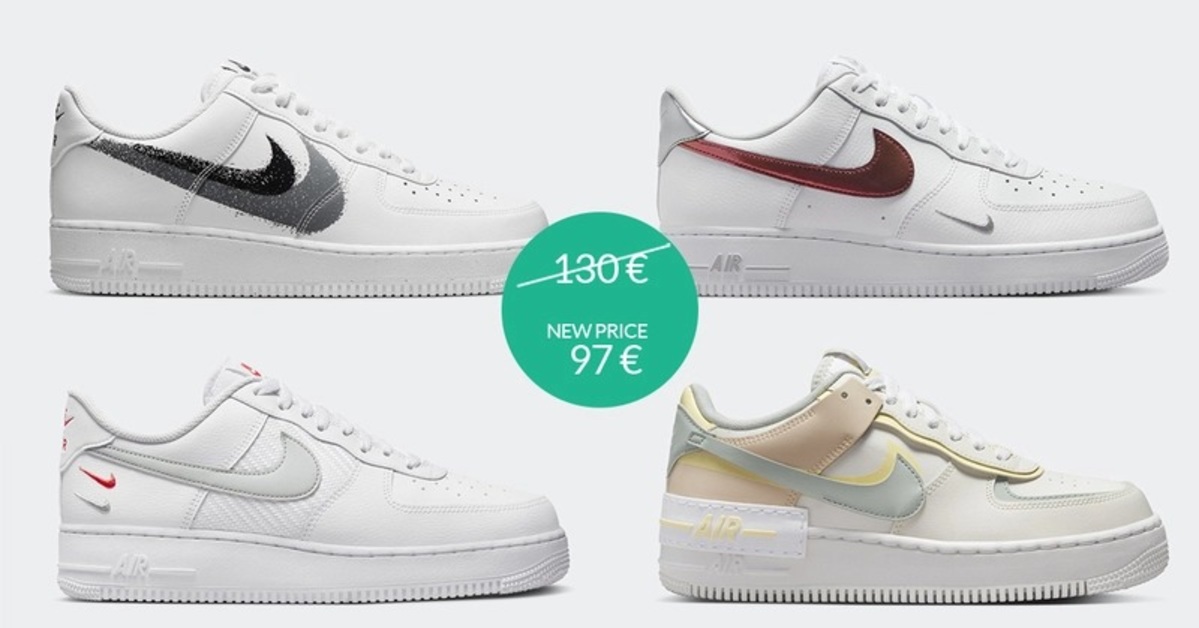25% OFF New Air Force 1s at Nike!