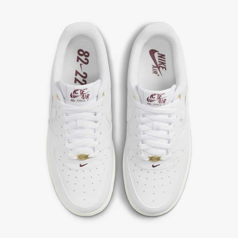 Nike, Shoes, Nike Air Force 82 White And Gold Swoosh