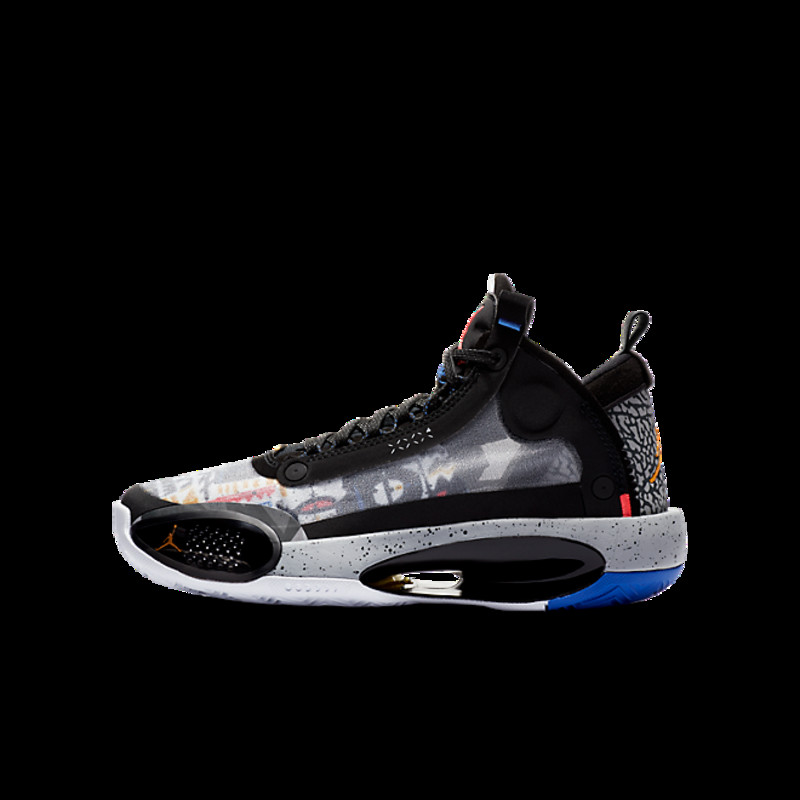 Kids Air Jordan 34 EP GS Black Big Kids Basketball | CZ7742-008