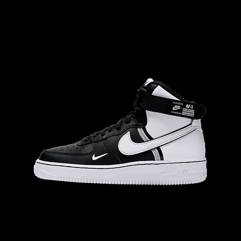 Air force 1 outlet high lv8 (gs) black/white-grey