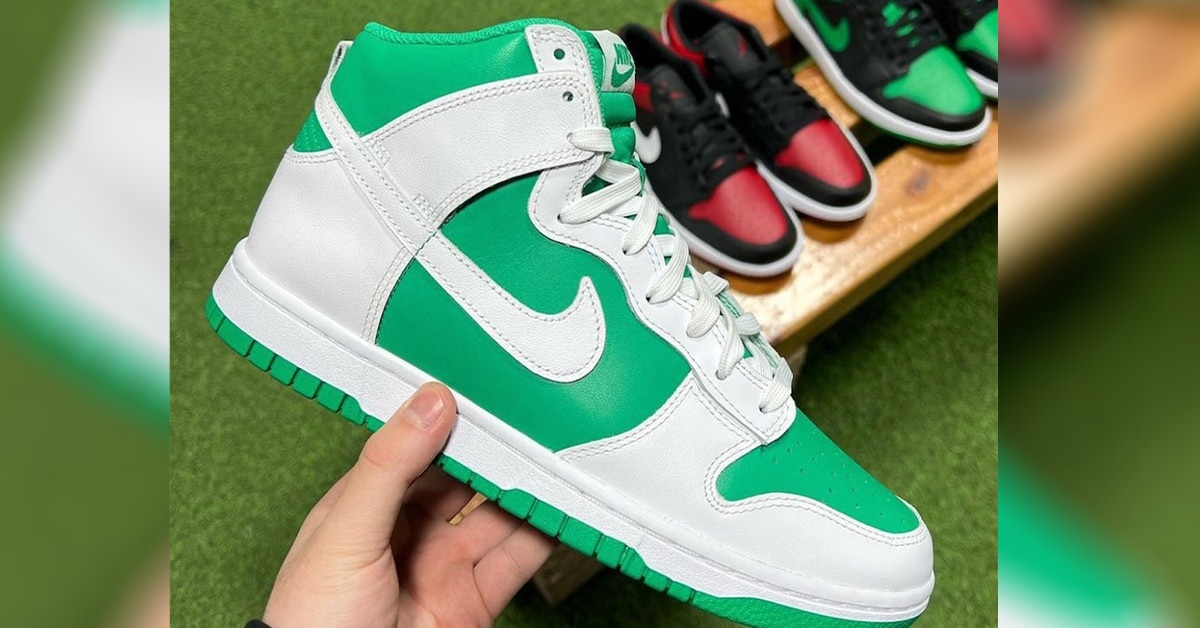 First Images of the Nike Dunk High in "White/Green"
