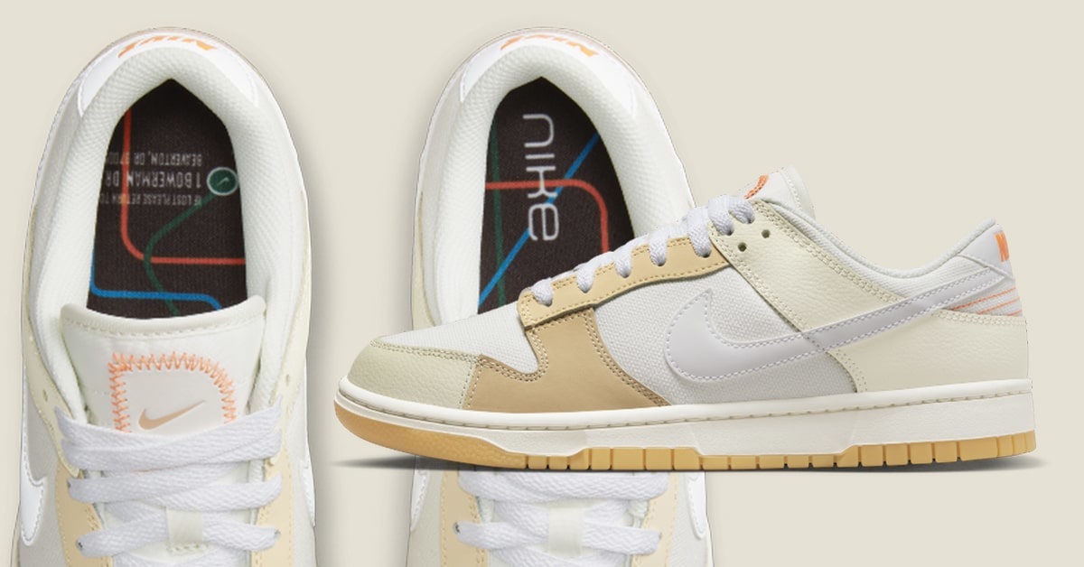 Der Nike Dunk Low mit der Aufschrift „If lost, please return to 1 Bowerman Drive“