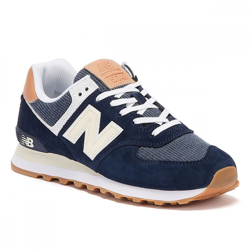 New Balance 574 Mens Navy / Tan Trainers | ML574TYA