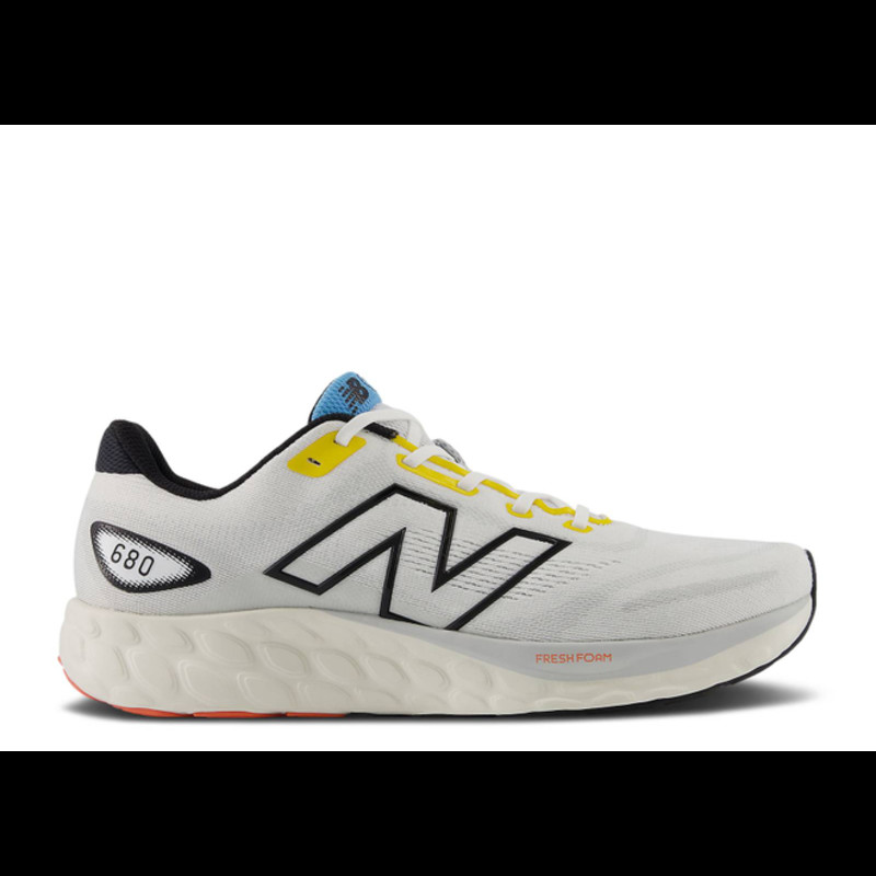 New Balance Fresh Foam 680v8 2E Wide 'White Ginger Lemon' | M680LW8-2E