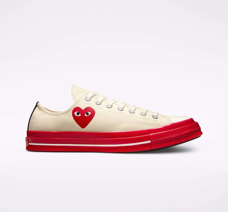 Comme Des Garcons PLAY x Converse Chuck 70 Low Pristine | A01796C