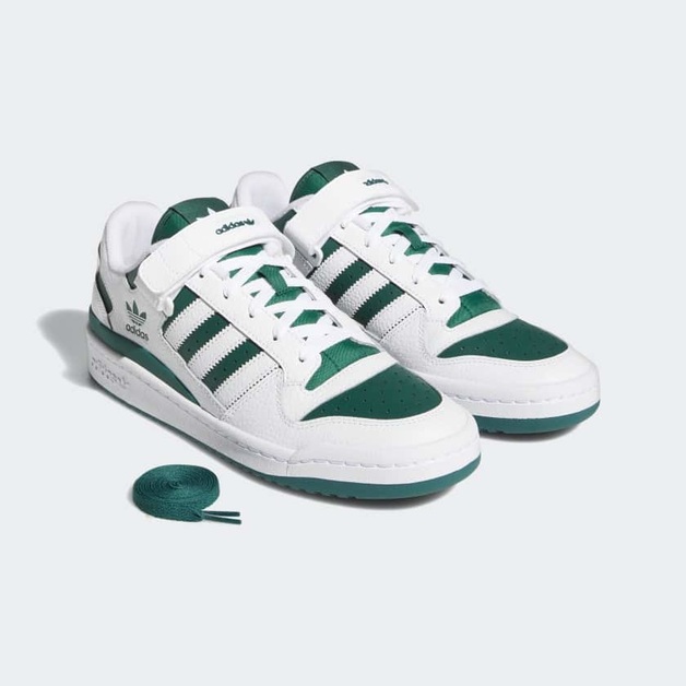 Grünes Leder verleiht dem neuen adidas Forum Low das Gefühl eines Basketballschuhs der alten Schule