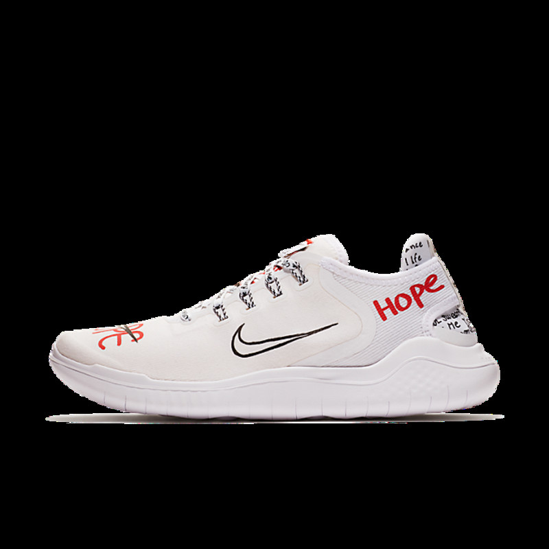 NIKE FREE RN 2018 T-SHIRT WHITE/SPEED