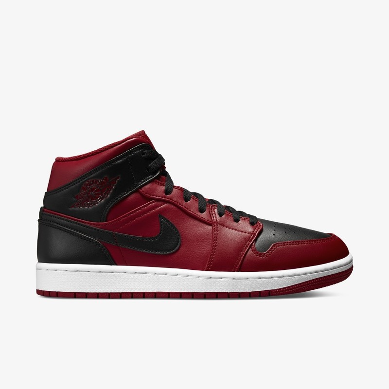 Jordan 1 Mid Team Red Black White (GS)