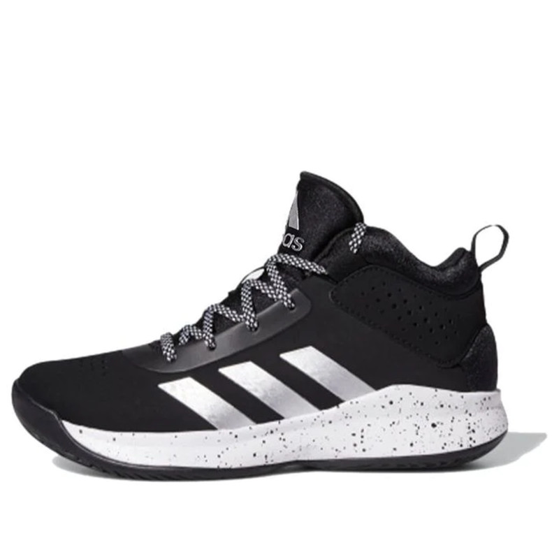 Kids adidas Cross 'Em Up 5 J Wide ' Silver Metallic' Core Black | FZ1473