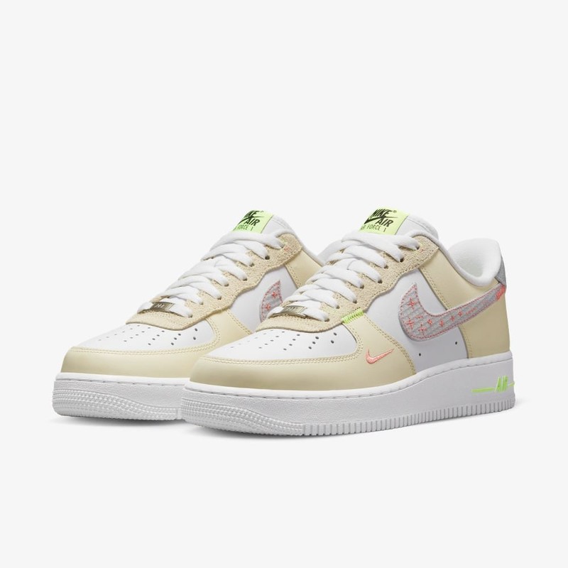 Nike Air Force 1 Neon Stitching Tan | FB1852-111