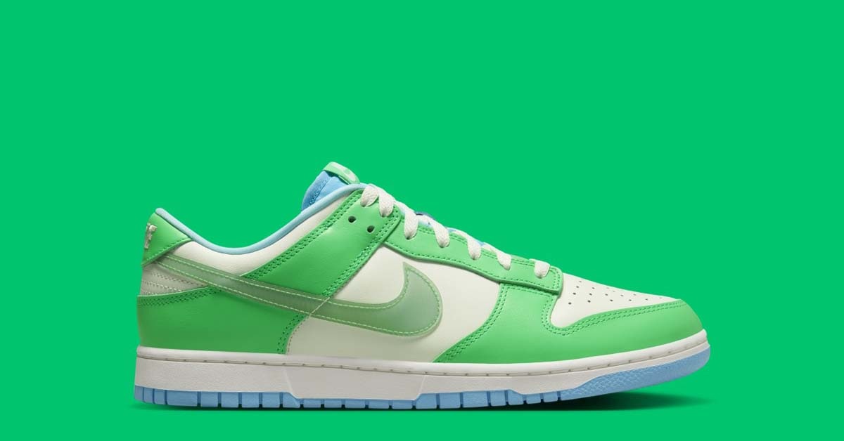 Mit diesem Nike Dunk Low "Green Shock" fällst du definitiv auf!