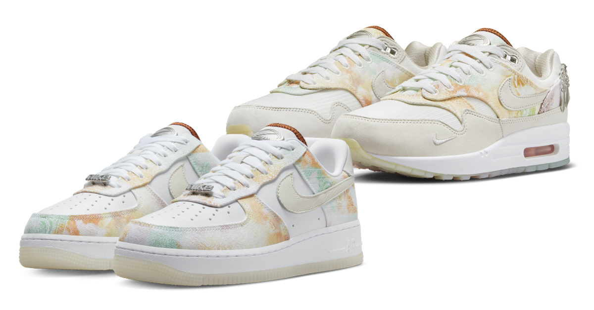 Nike’s „Pastel Paisley“ Pack beinhaltet zwei Klassiker mit Metallanhänger Nike’s „Pastel Paisley“ Pack beinhaltet zwei Klassiker mit Metallanhänger