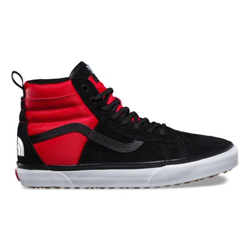 Vans north face 2025 black and red