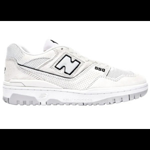 New Balance 550 White Perforated Leather Black | BB550PRB