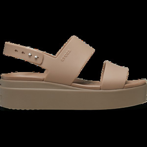 crocs 36-39 Women Brooklyn Low Sandals Latte/Mushroom | 206453-2EL