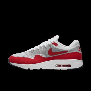 Nike Air Max 1 Ultra Flyknit (White/Pure Platinum-Cool Grey-University Red) | 843384-101