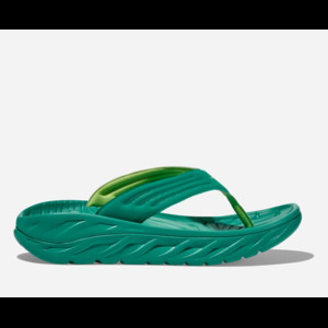 HOKA  Ora Recovery Flip 2 Sandal in Tech Green/Lettuce, Size 6.5 Tech Green | 1099675-THG