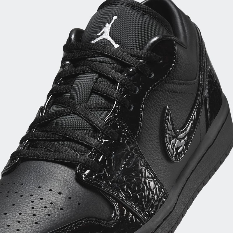 Air Jordan 1 Low "Black Croc" | HJ7743-010