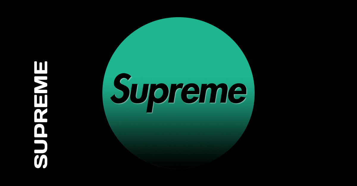 Supreme hotsell logo green