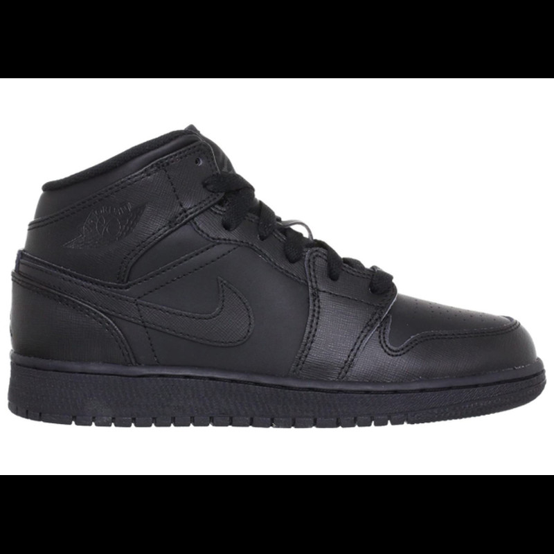 Air Jordan 1 Mid Triple Black (2012) (GS) | 554725-010