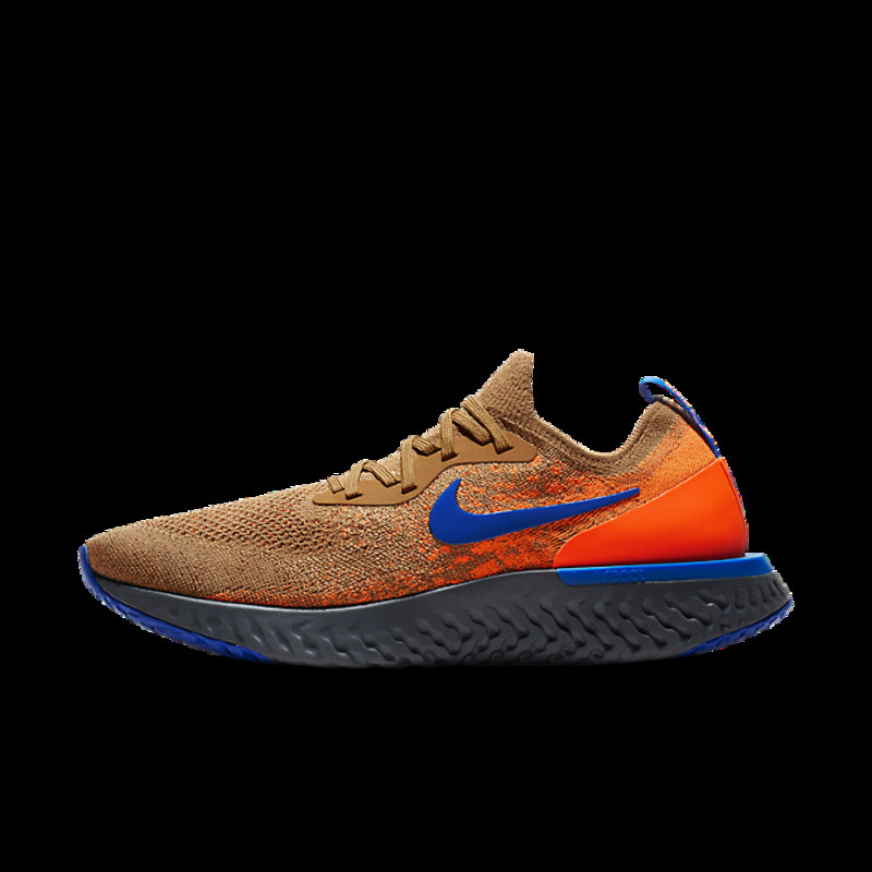 Nike epic react flyknit best sale golden beige racer blue