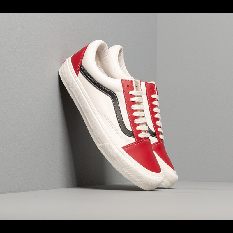 Vans old 2025 skool red leather