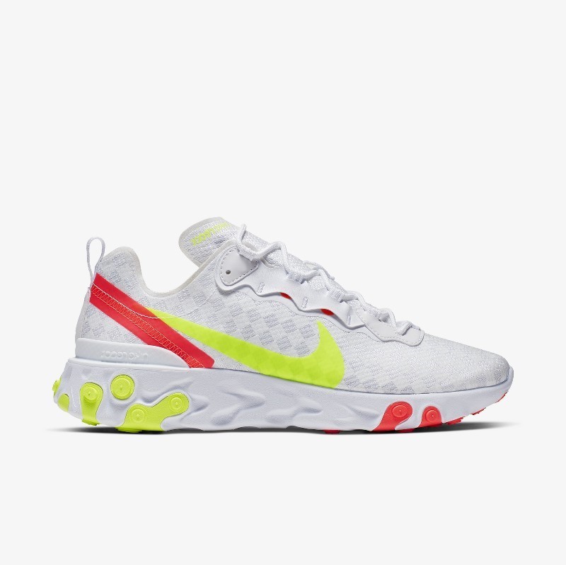 Nike React Element 55 White Volt | CJ0782-100