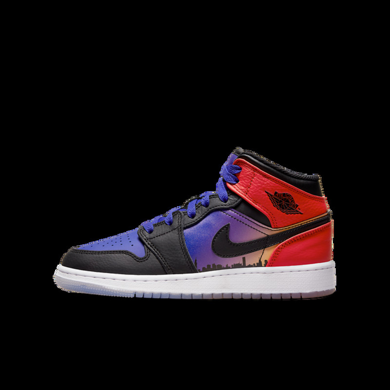 Jordan AIR JORDAN 1 MID SS 'SKYLINE' (GS) Multi - CONCORD/BLACK-UNIVERSITY  RED