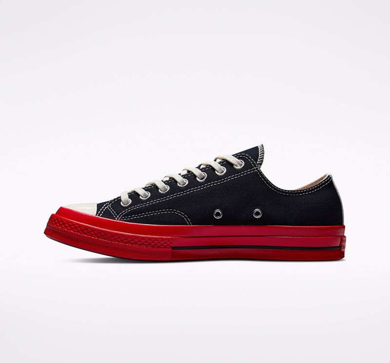 Comme Des Garcons PLAY x Converse Chuck 70 Low Black | A01795C