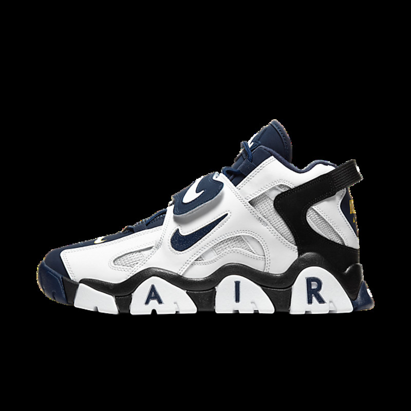 Nike Air Barrage Mid (White / Midnight Navy - Black - Laser Orange) | AT7847-101