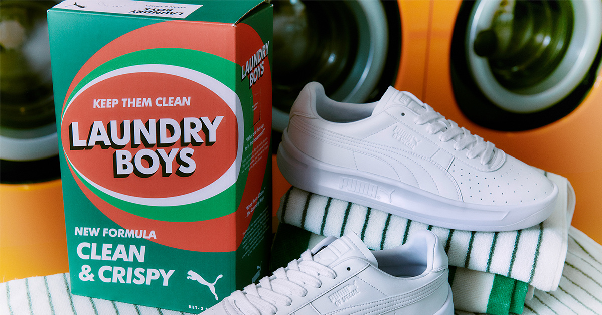 Goodbye dirt: PUMA GV Special "Laundry Boys" with the ultimate self-cleaning upper