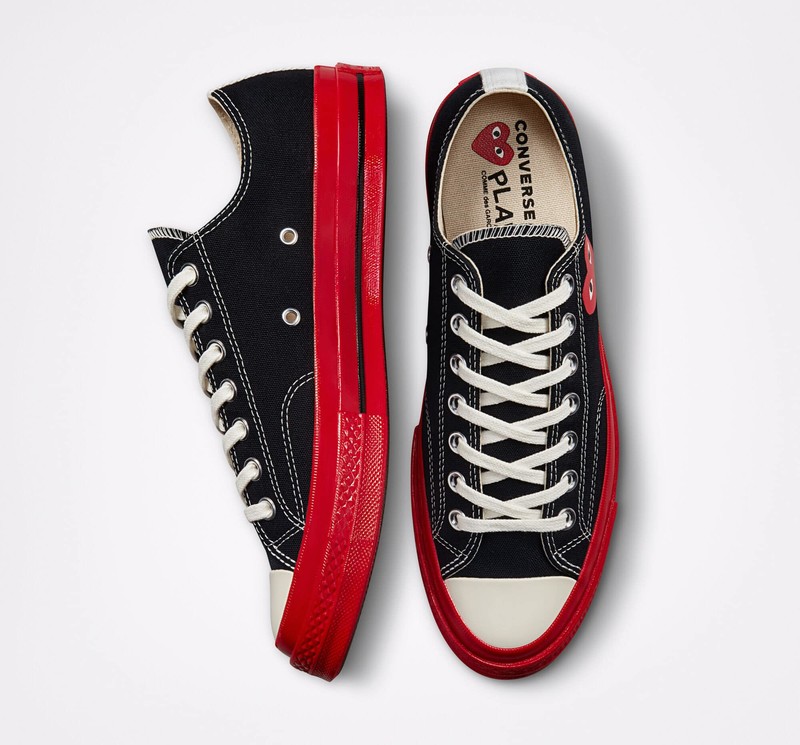 Comme Des Garcons PLAY x Converse Chuck 70 Low Black | A01795C