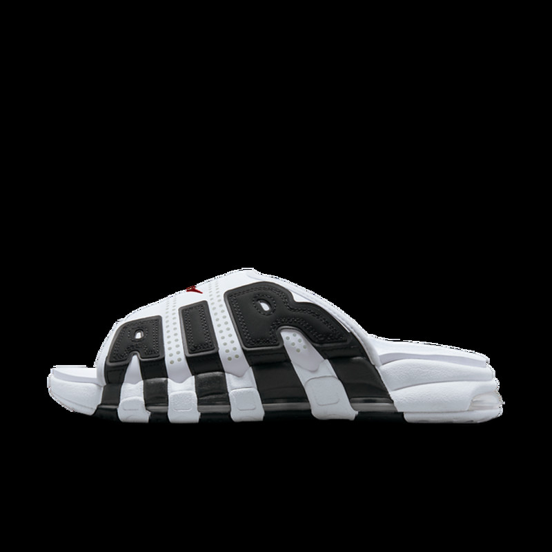 Nike Air More Uptempo Slide 'White Black Red' | FB7815-100