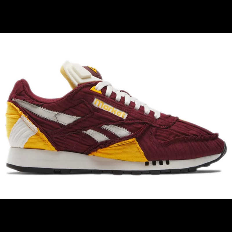 MARKET Classic Leather Pump Shoes - Classic Burgundy / Collegiate Gold /  Chalk