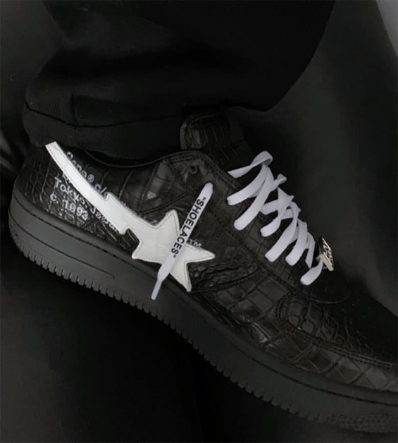 Virgil Abloh teasert Off-White x BAPE Bapesta Sneaker