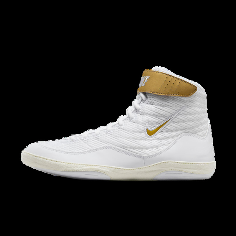 Nike inflict 3 white hotsell and gold