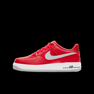 Kids Nike Air Force 1 Low GS 'University Red' University Red/Black/White/Light Smoke Grey | DJ4617-600