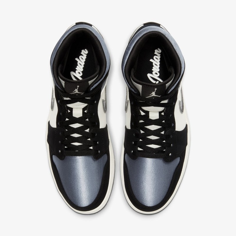 Air Jordan 1 Mid Satin Black | 852542-011