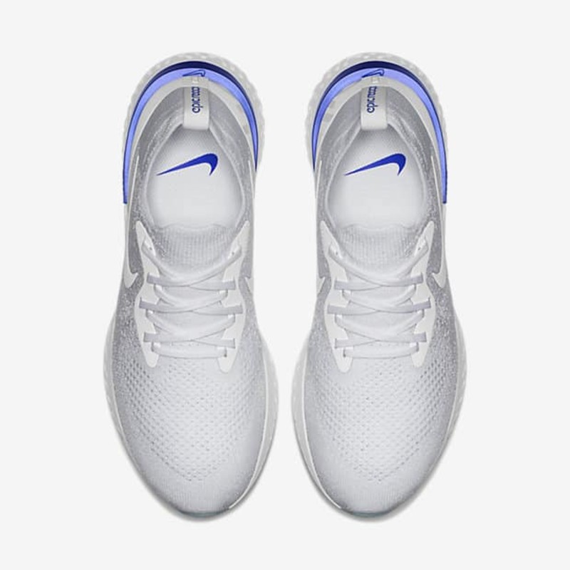 white racer blue nike epic react