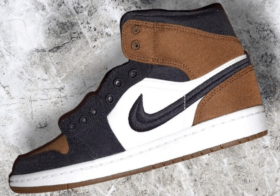 Schaut euch hier die ersten Bilder des Air Jordan 1 Mid „Brown Toe“ an