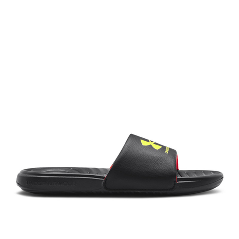 Under Armour Ansa Fixed Slide GS 'Black Yellow Ray' | 3023789-007