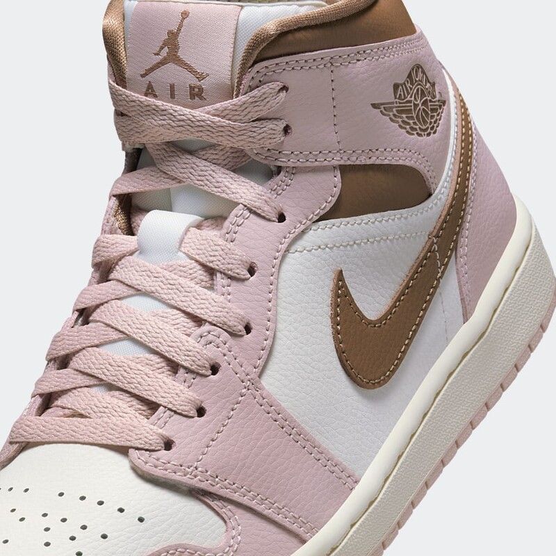 Air Jordan 1 Mid Pink Oxford BQ6472 620 Grailify