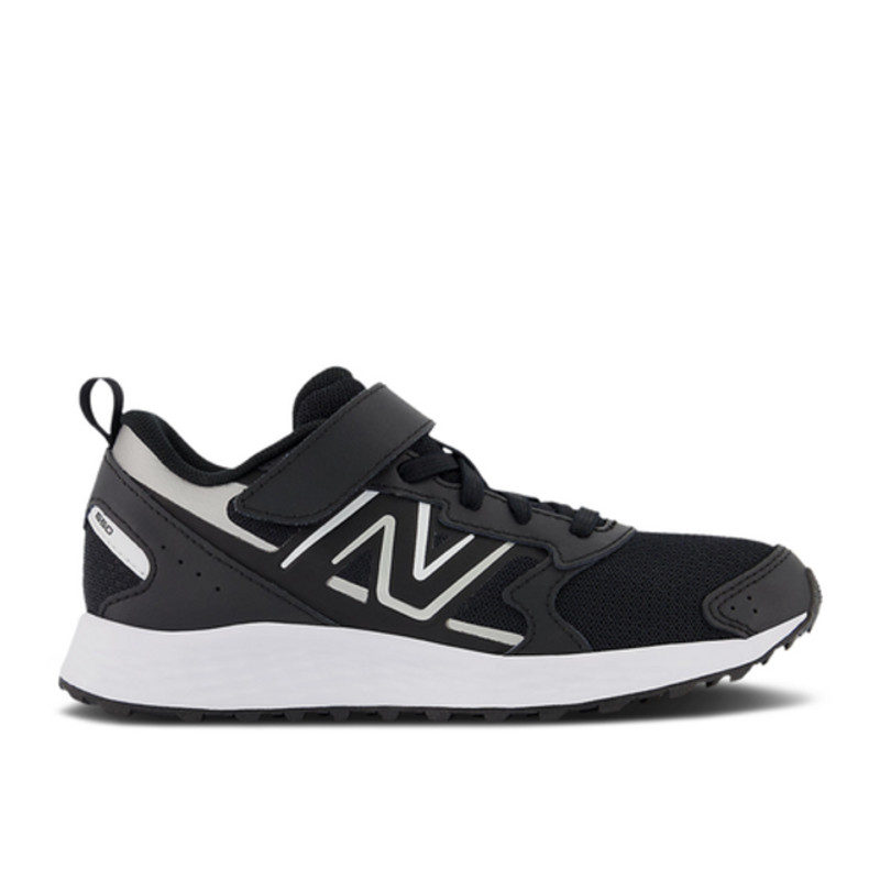 New Balance Fresh Foam 650 Bungee Lace Top Strap Big Kid 'Black Metallic Silver' | YT650BK1