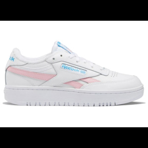 reebok Bau Club C Double Revenge White Pink Glow Radiant Aqua (Women's) | 100043512