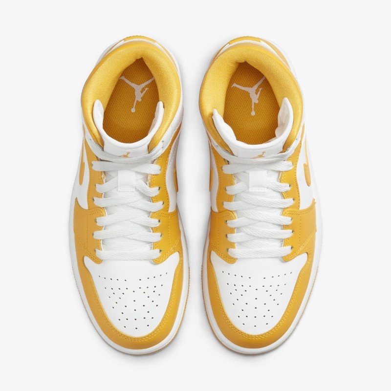 Air Jordan 1 Mid White/Yellow | BQ6472-117