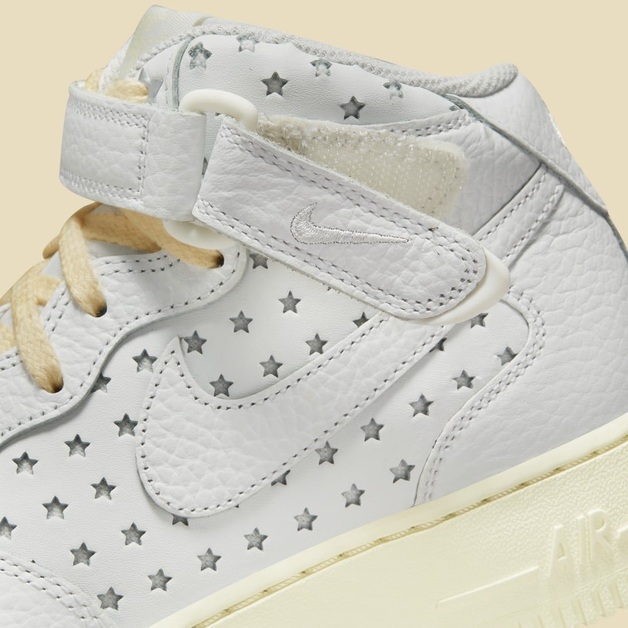 Nike Air Force 1 Mid with Star-Shaped Perforations