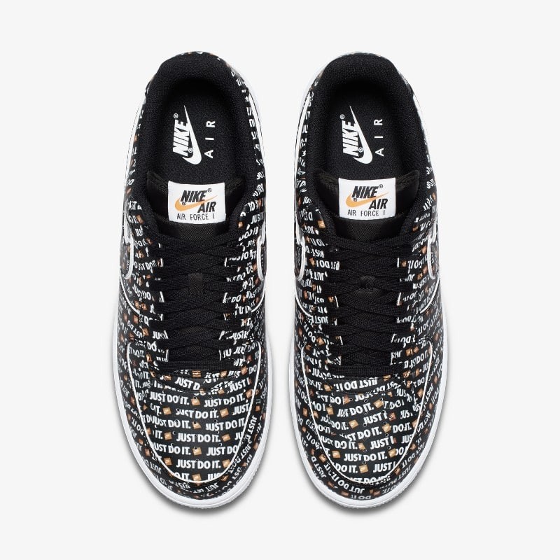 Nike Air Force 1 Low Just Do It AOP Black | AO6296-001