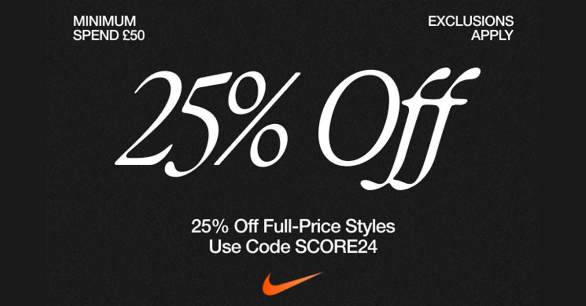 Nike Sale: 25% discount on full price items!